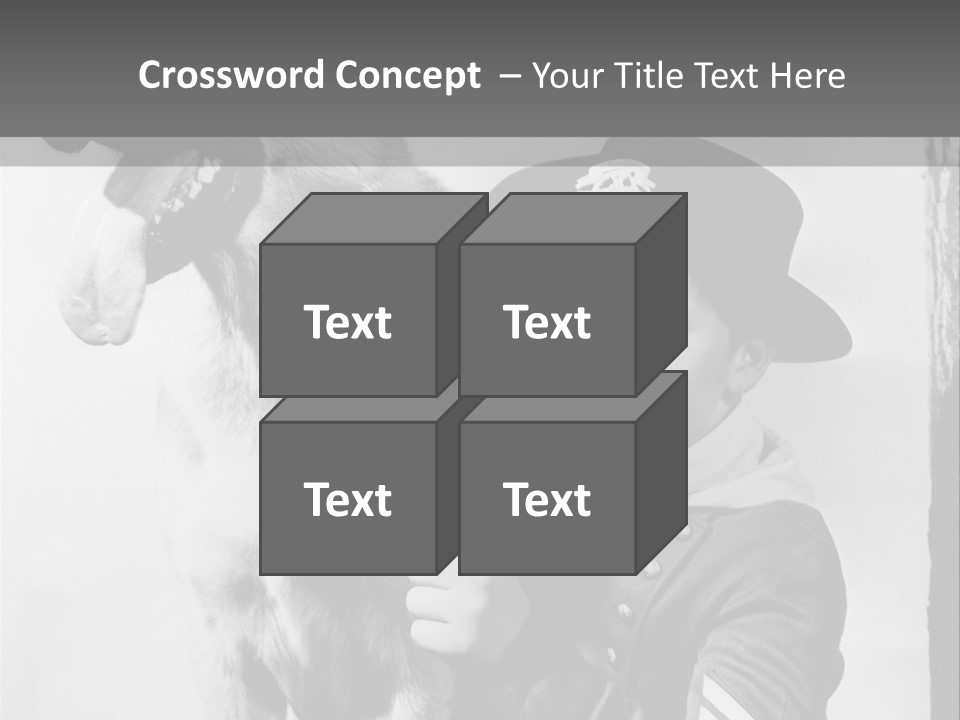 Little Boy And His Friend, The German Shepherd PowerPoint Template