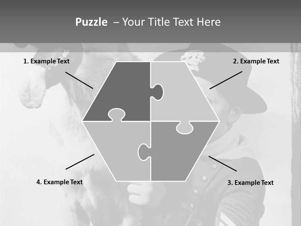 Little Boy And His Friend, The German Shepherd PowerPoint Template