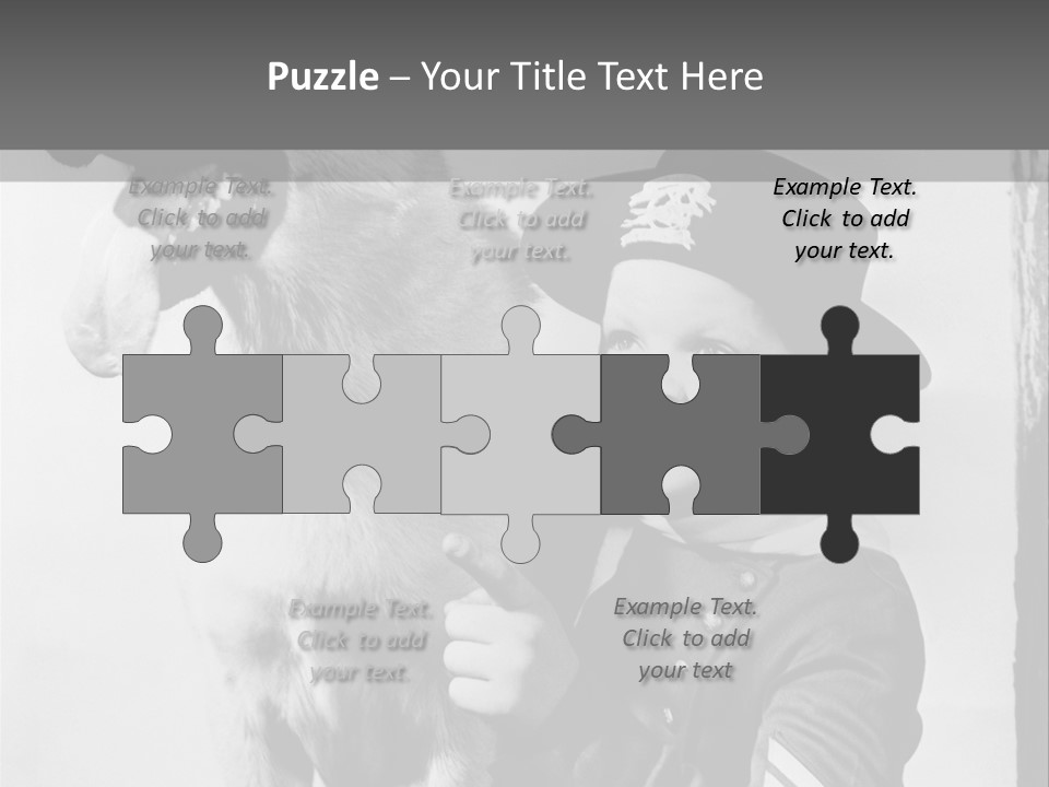 Little Boy And His Friend, The German Shepherd PowerPoint Template