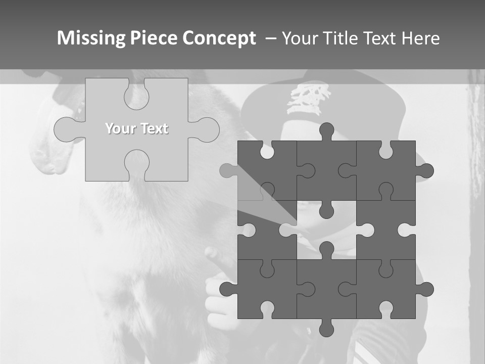 Little Boy And His Friend, The German Shepherd PowerPoint Template