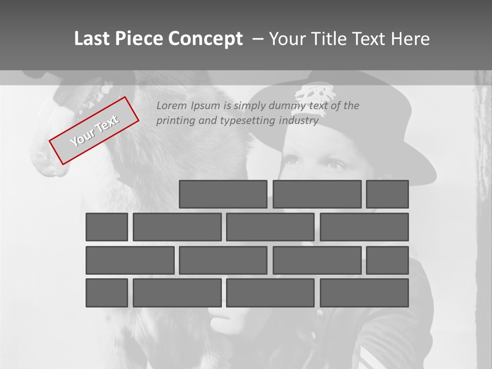 Little Boy And His Friend, The German Shepherd PowerPoint Template