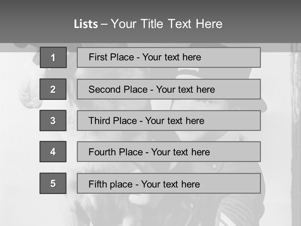 Little Boy And His Friend, The German Shepherd PowerPoint Template