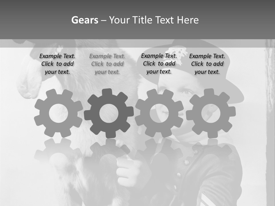 Little Boy And His Friend, The German Shepherd PowerPoint Template