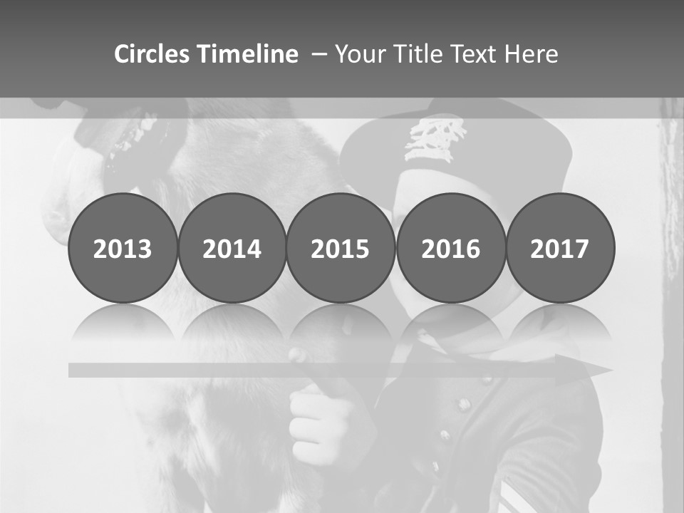 Little Boy And His Friend, The German Shepherd PowerPoint Template