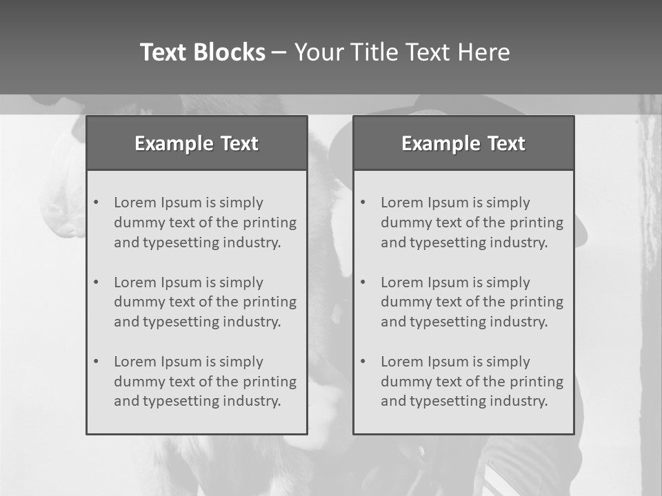 Little Boy And His Friend, The German Shepherd PowerPoint Template