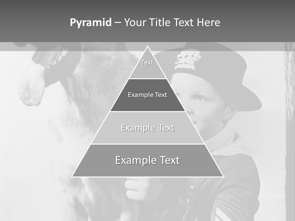 Little Boy And His Friend, The German Shepherd PowerPoint Template