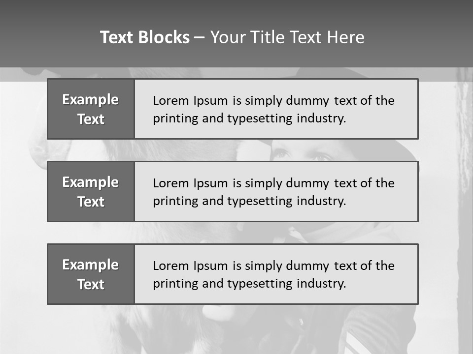 Little Boy And His Friend, The German Shepherd PowerPoint Template