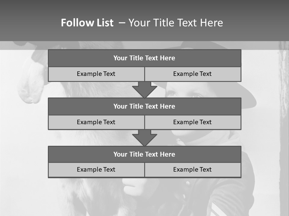 Little Boy And His Friend, The German Shepherd PowerPoint Template