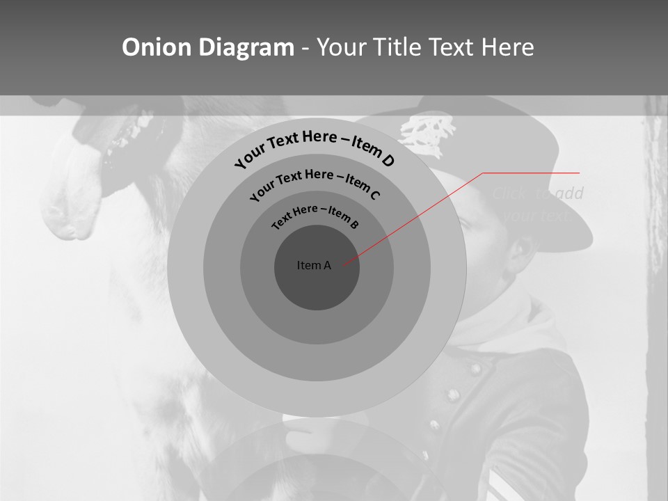 Little Boy And His Friend, The German Shepherd PowerPoint Template