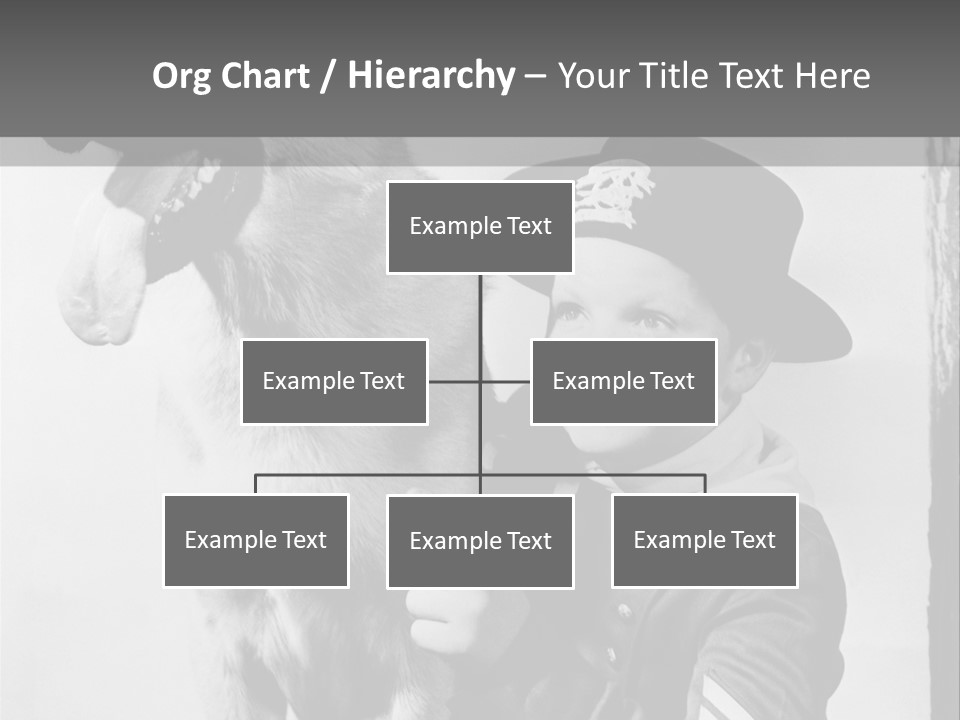 Little Boy And His Friend, The German Shepherd PowerPoint Template