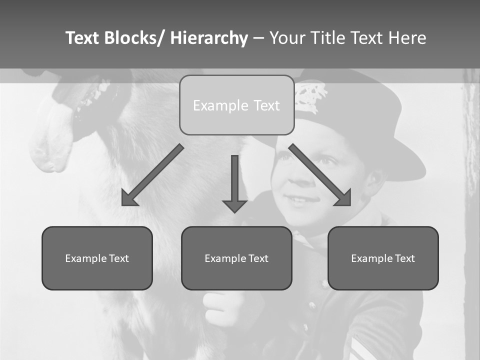 Little Boy And His Friend, The German Shepherd PowerPoint Template