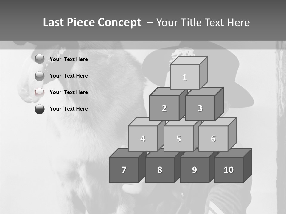 Little Boy And His Friend, The German Shepherd PowerPoint Template