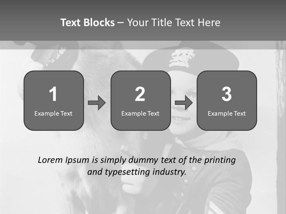 Little Boy And His Friend, The German Shepherd PowerPoint Template