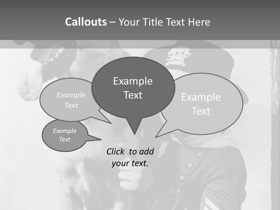 Little Boy And His Friend, The German Shepherd PowerPoint Template