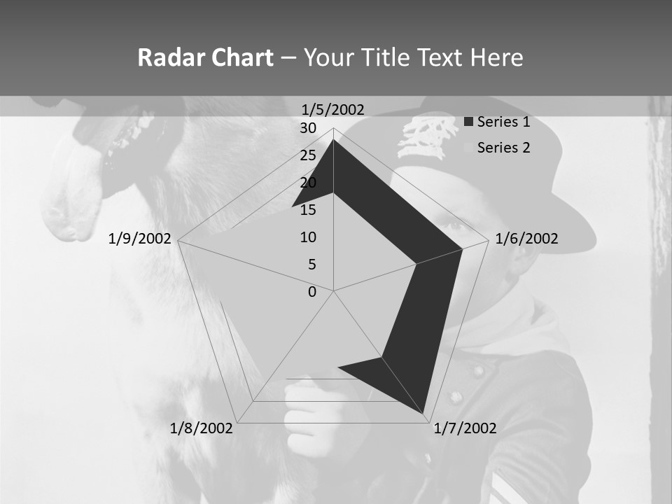 Little Boy And His Friend, The German Shepherd PowerPoint Template