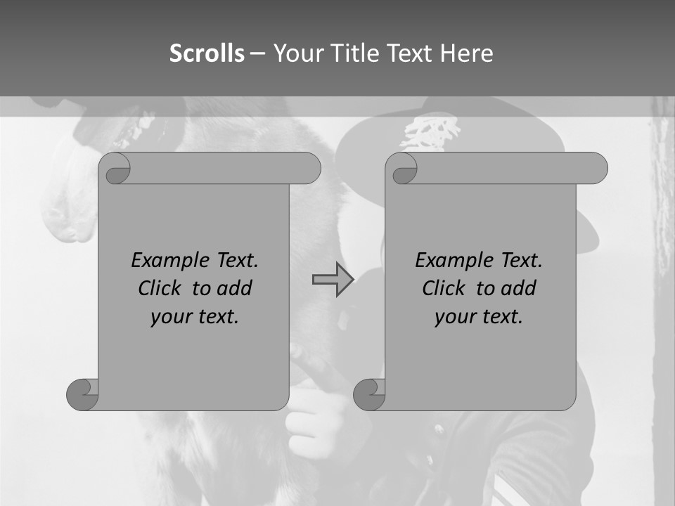 Little Boy And His Friend, The German Shepherd PowerPoint Template