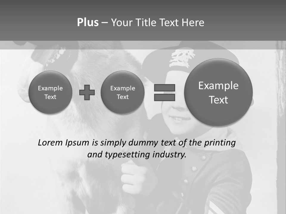 Little Boy And His Friend, The German Shepherd PowerPoint Template