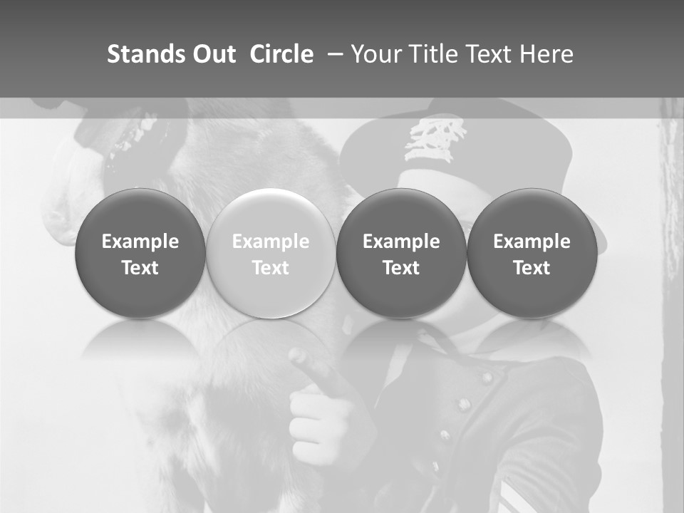 Little Boy And His Friend, The German Shepherd PowerPoint Template