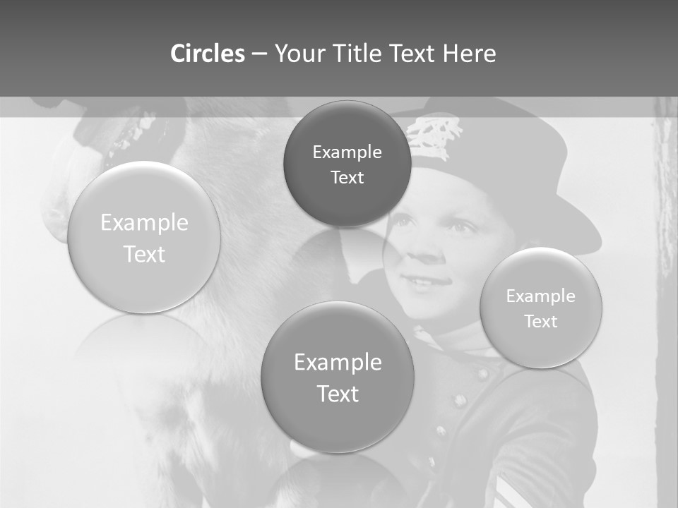 Little Boy And His Friend, The German Shepherd PowerPoint Template