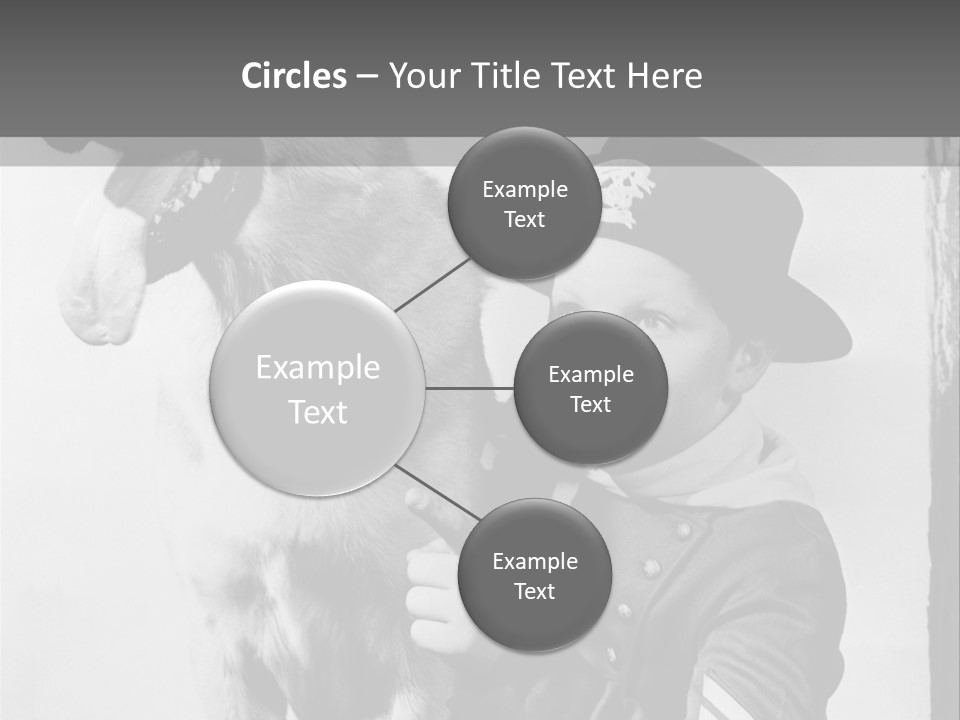 Little Boy And His Friend, The German Shepherd PowerPoint Template