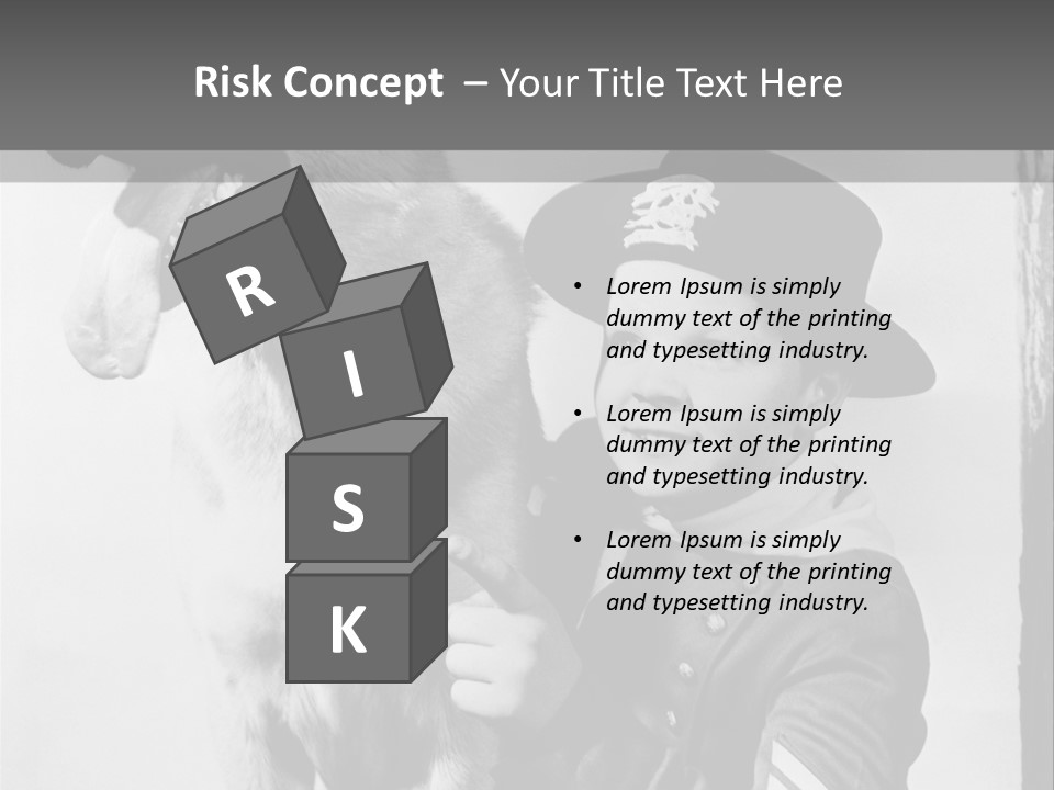 Little Boy And His Friend, The German Shepherd PowerPoint Template