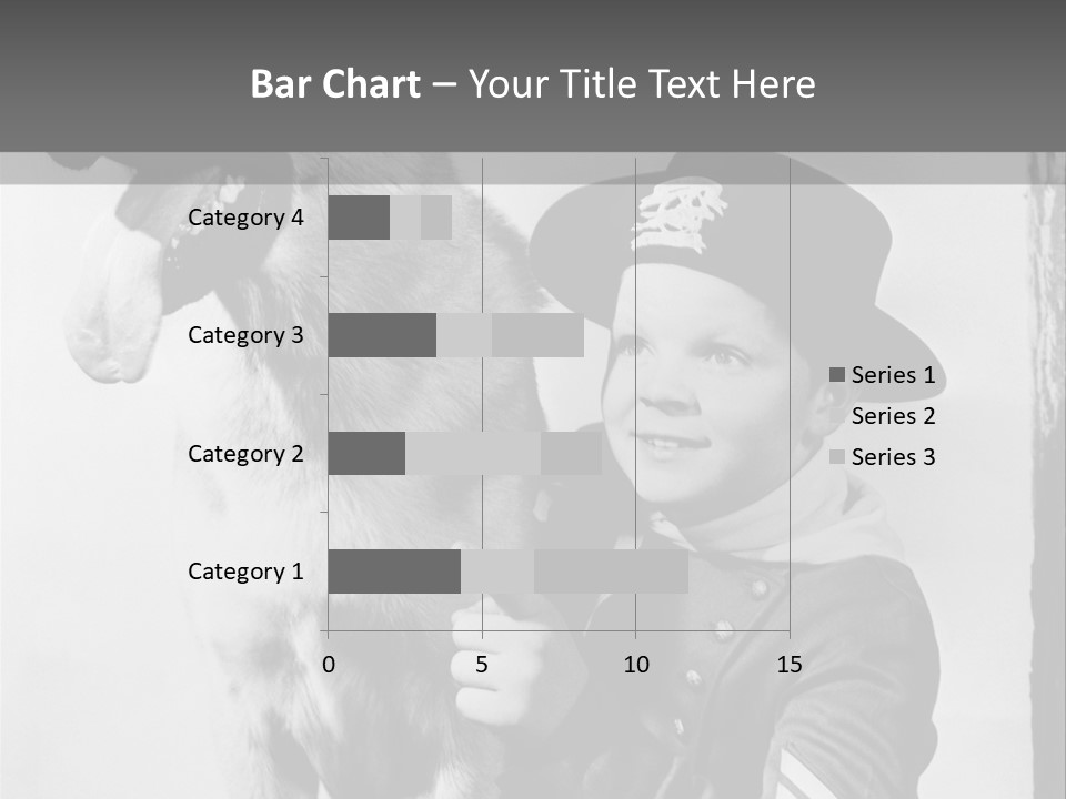 Little Boy And His Friend, The German Shepherd PowerPoint Template