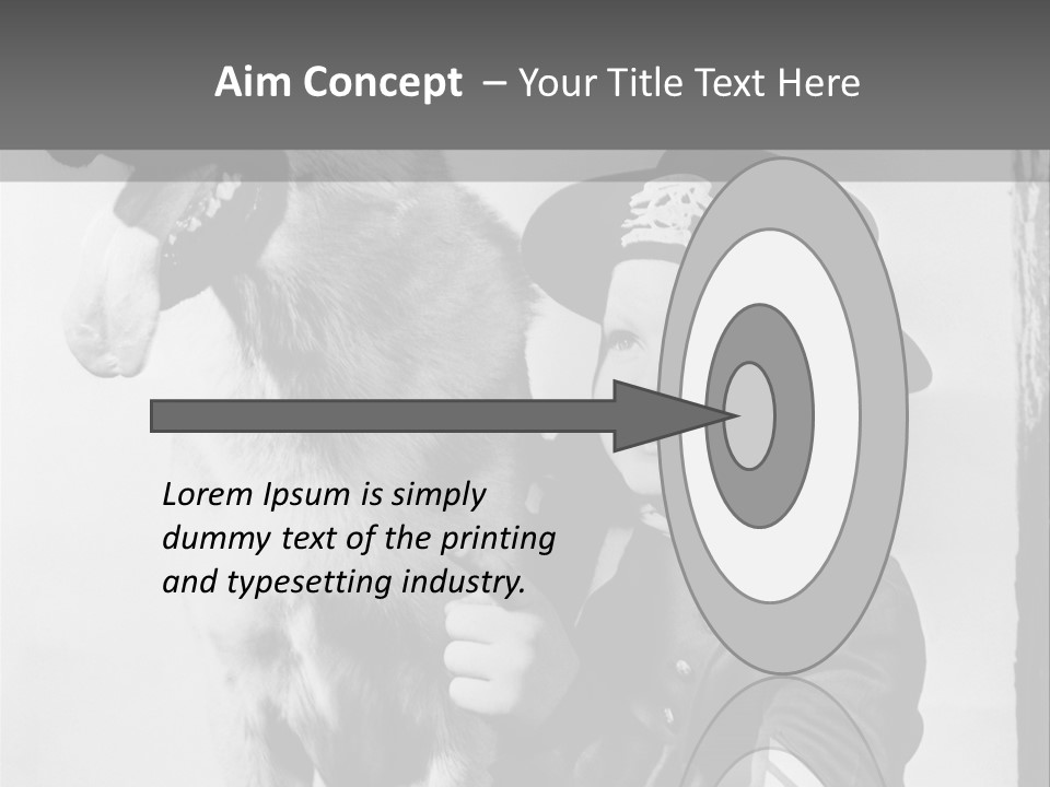 Little Boy And His Friend, The German Shepherd PowerPoint Template