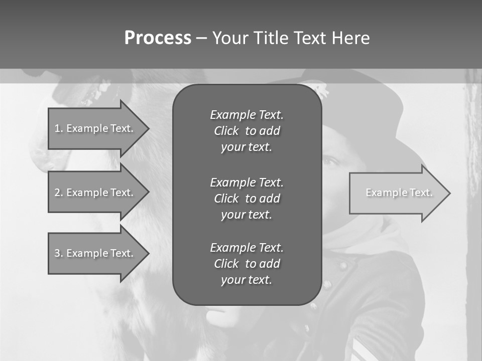 Little Boy And His Friend, The German Shepherd PowerPoint Template