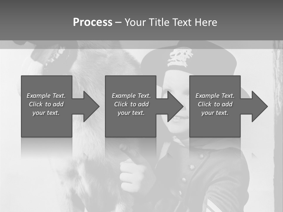 Little Boy And His Friend, The German Shepherd PowerPoint Template