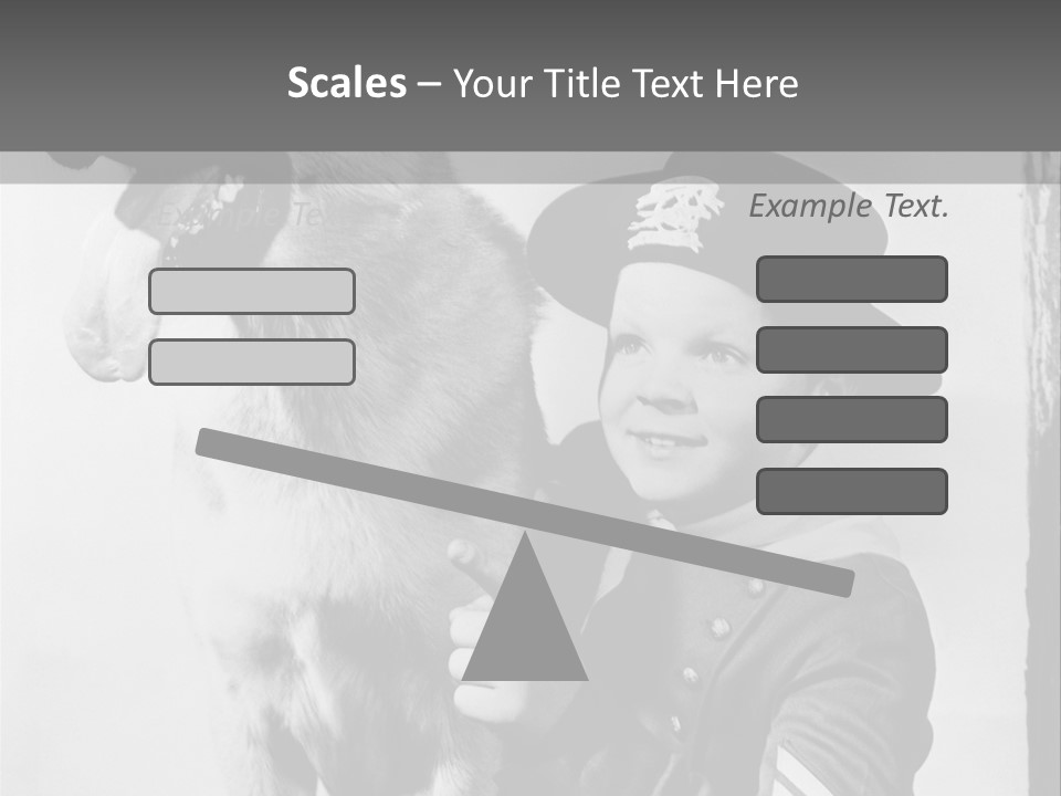 Little Boy And His Friend, The German Shepherd PowerPoint Template