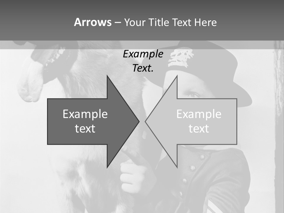 Little Boy And His Friend, The German Shepherd PowerPoint Template