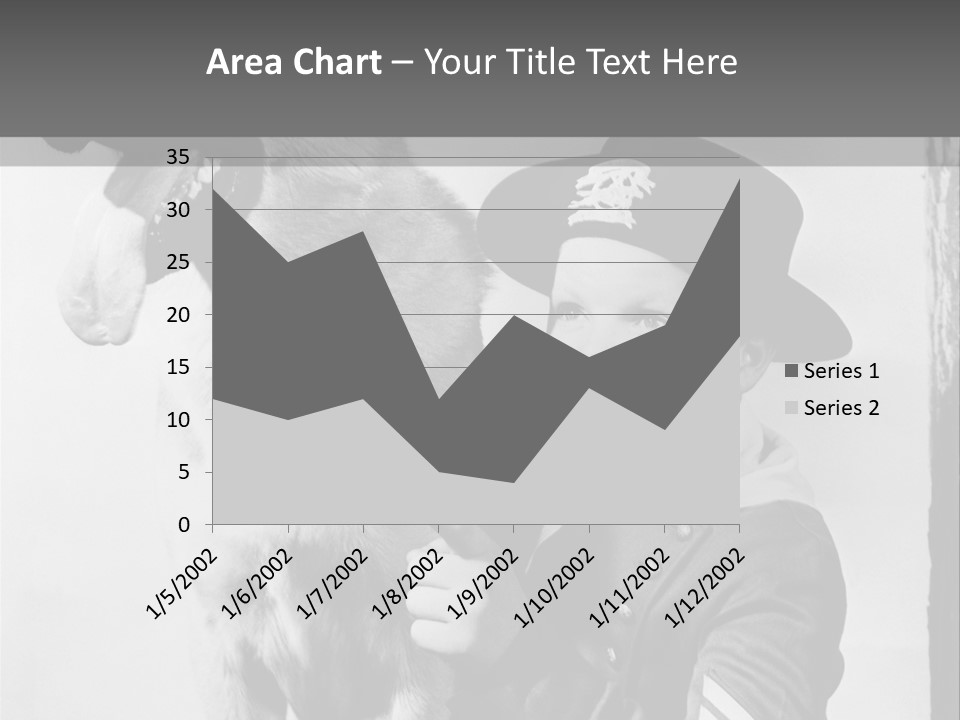 Little Boy And His Friend, The German Shepherd PowerPoint Template