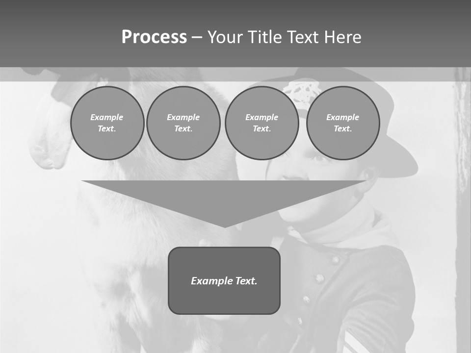 Little Boy And His Friend, The German Shepherd PowerPoint Template