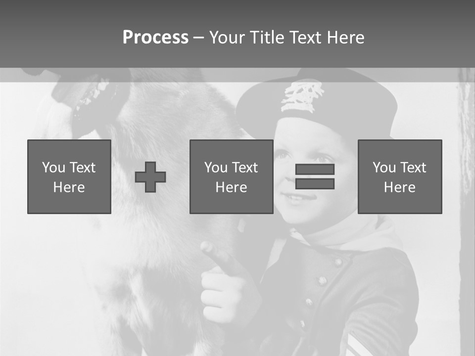 Little Boy And His Friend, The German Shepherd PowerPoint Template