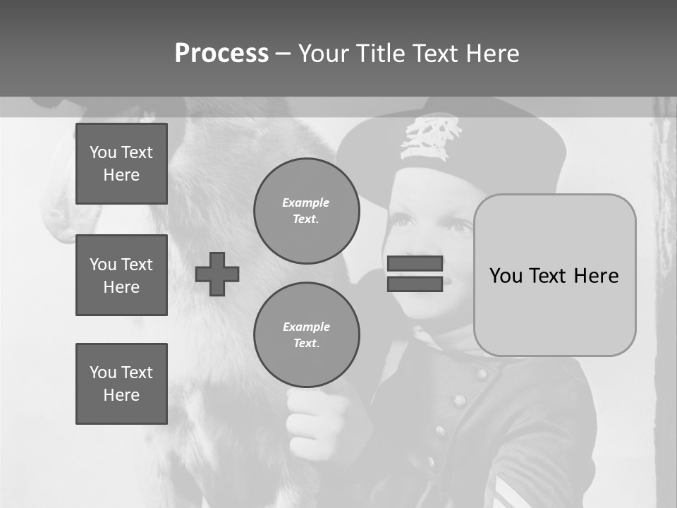 Little Boy And His Friend, The German Shepherd PowerPoint Template