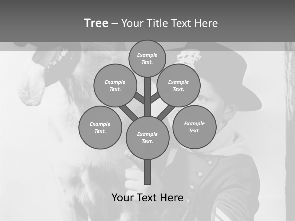 Little Boy And His Friend, The German Shepherd PowerPoint Template