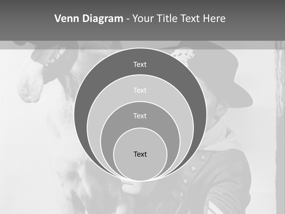 Little Boy And His Friend, The German Shepherd PowerPoint Template