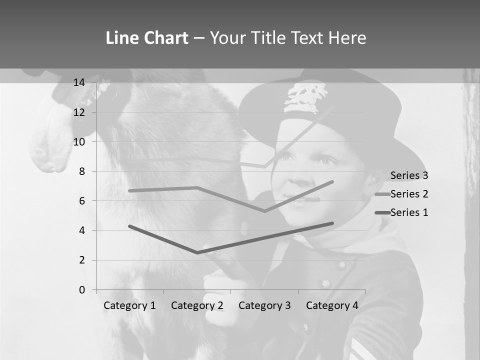 Little Boy And His Friend, The German Shepherd PowerPoint Template