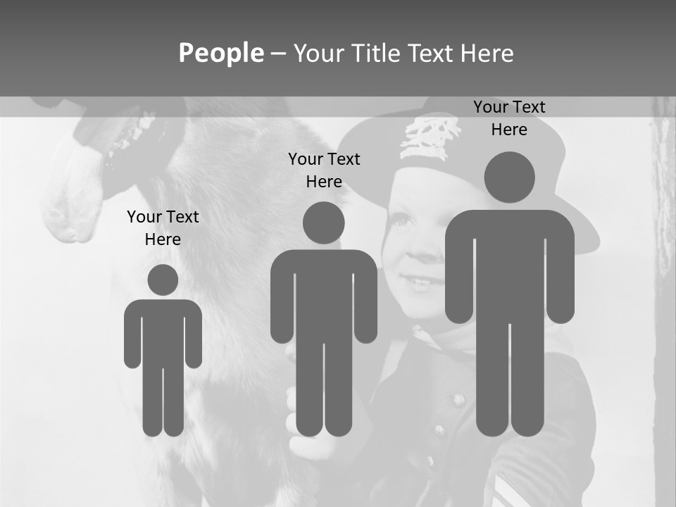 Little Boy And His Friend, The German Shepherd PowerPoint Template