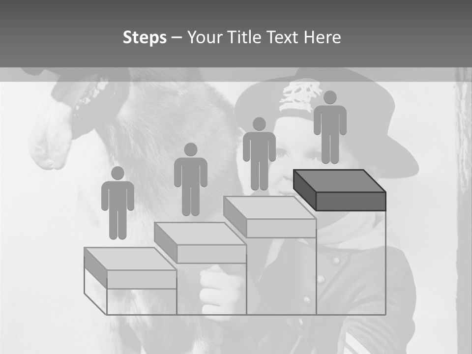 Little Boy And His Friend, The German Shepherd PowerPoint Template