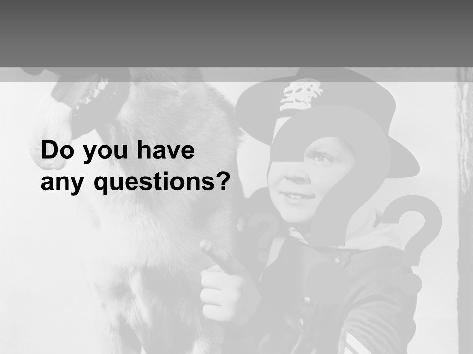 Little Boy And His Friend, The German Shepherd PowerPoint Template
