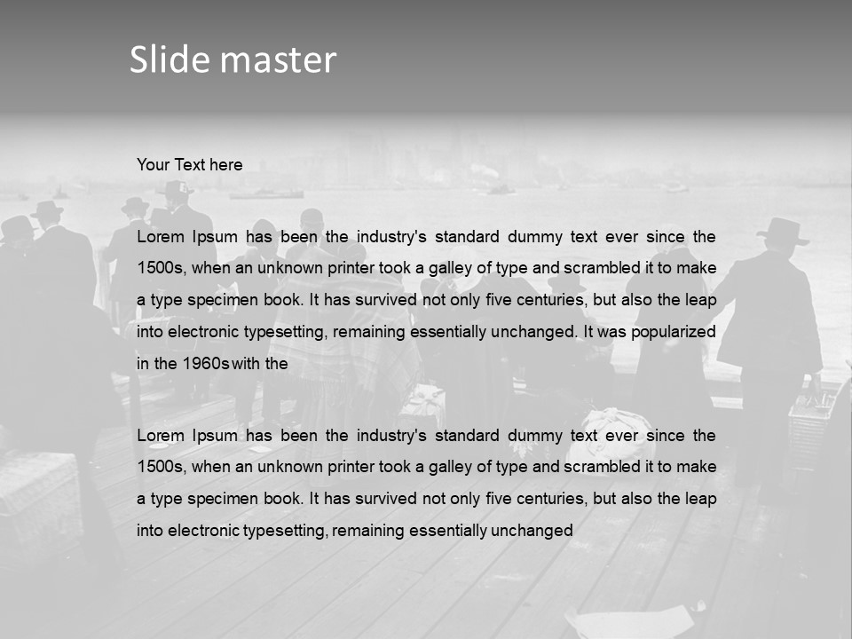 People Warm Themselves In The Dock PowerPoint Template