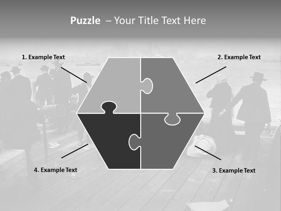 People Warm Themselves In The Dock PowerPoint Template