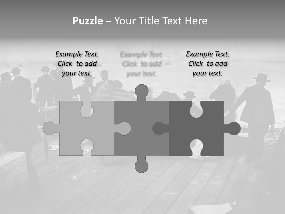 People Warm Themselves In The Dock PowerPoint Template