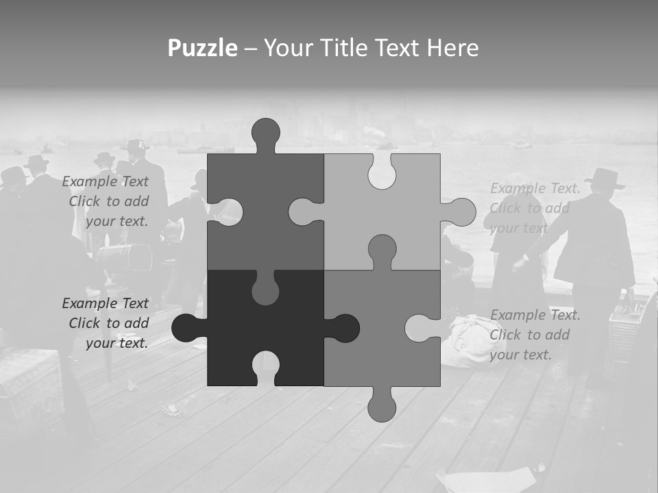 People Warm Themselves In The Dock PowerPoint Template