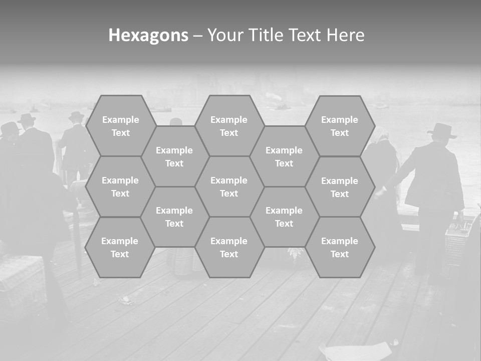 People Warm Themselves In The Dock PowerPoint Template