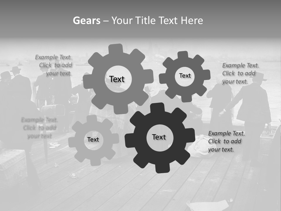 People Warm Themselves In The Dock PowerPoint Template