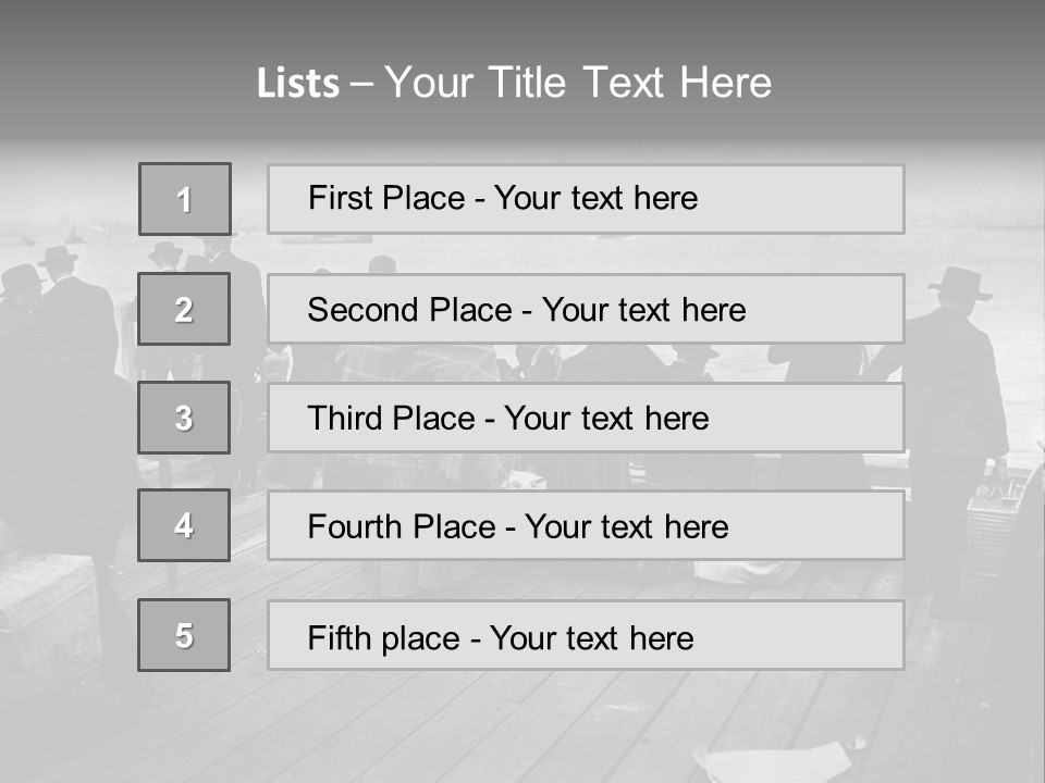 People Warm Themselves In The Dock PowerPoint Template