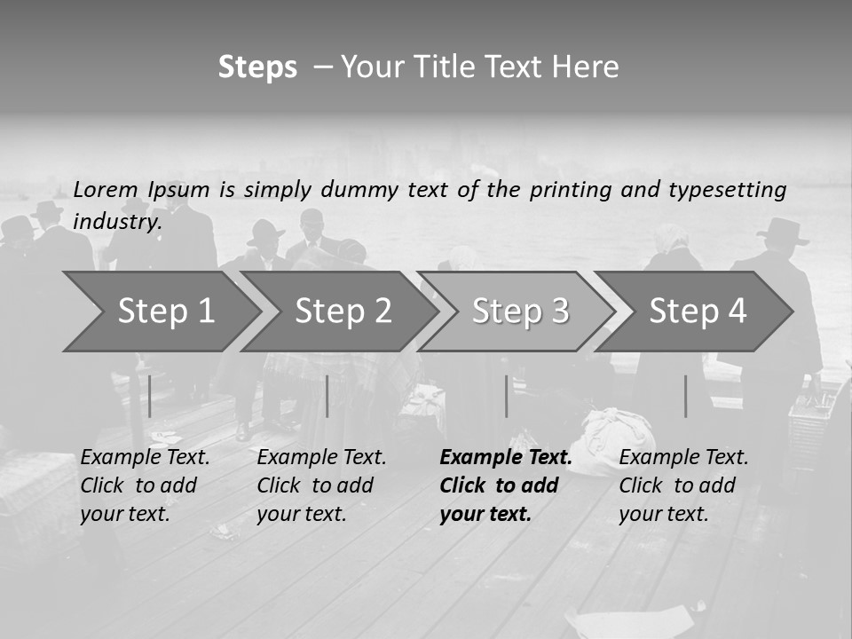 People Warm Themselves In The Dock PowerPoint Template