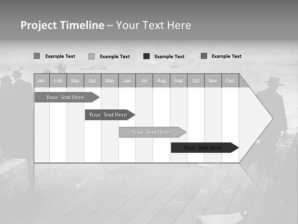 People Warm Themselves In The Dock PowerPoint Template